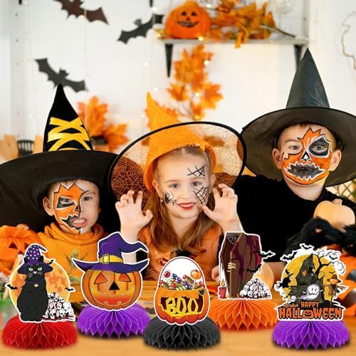 10Pcs Halloween Honeycomb Centerpieces Table Toppers Decoration