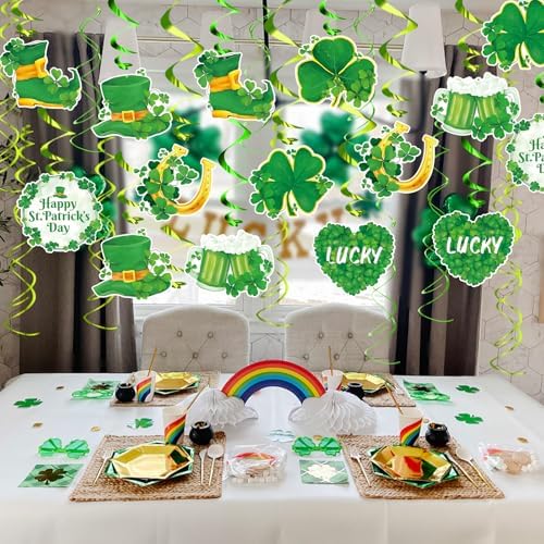 FRIDAY NIGHT 30Pcs St. Patrick's Day Hanging Swirls