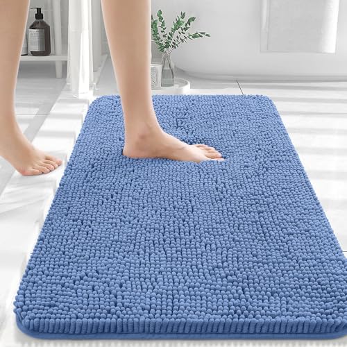 OLANLY Bathroom Rugs 36x24, Extra Soft Absorbent Chenille Bath Rugs