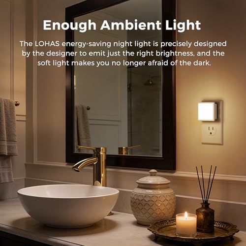 L LOHAS LED 3CCT Night Lights Plug into Wall 2-Pack, Plug in Night Light