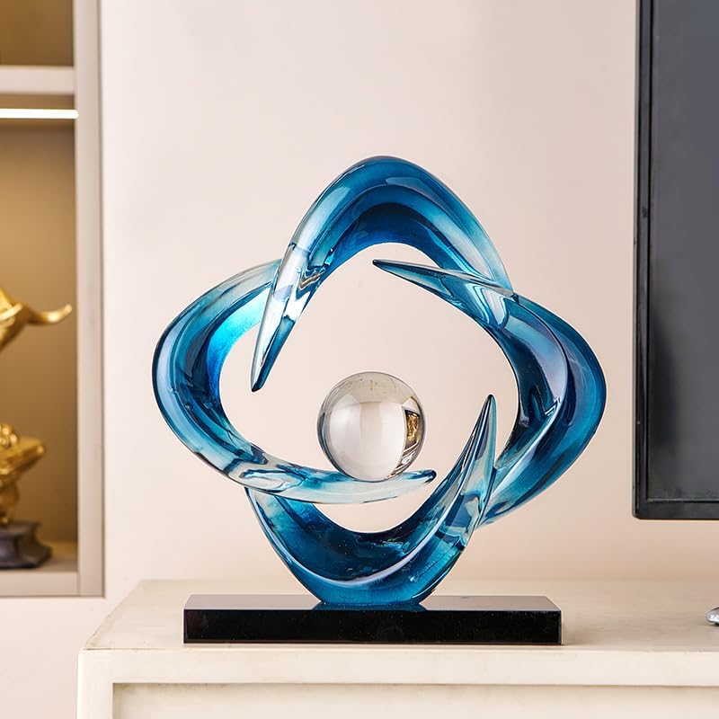 Resin Gold Decorative Statue / Blue