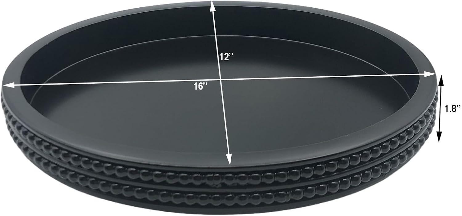 Farmhouse Rustic Serving Tray / Black