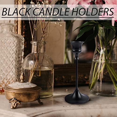Candlestick Holders,Taper Candle Holder for Candlesticks Black Candelabra Candle Holder Vintage Candle Stick Candle Holders for Fireplace Party Dining Home