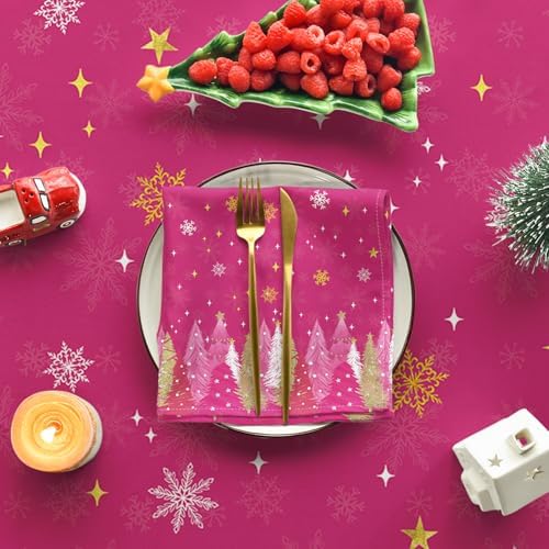 Horaldaily Christmas Tablecloth 60 x 104 Inch Rectangular Christmas Trees