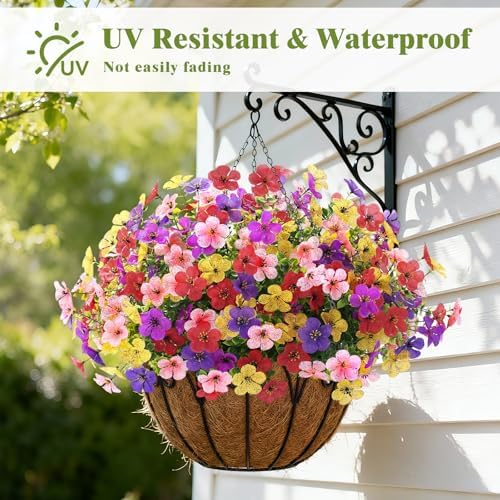Alupssuc 20 Bundles Artificial Flowers for Outdoor Indoor Decoration