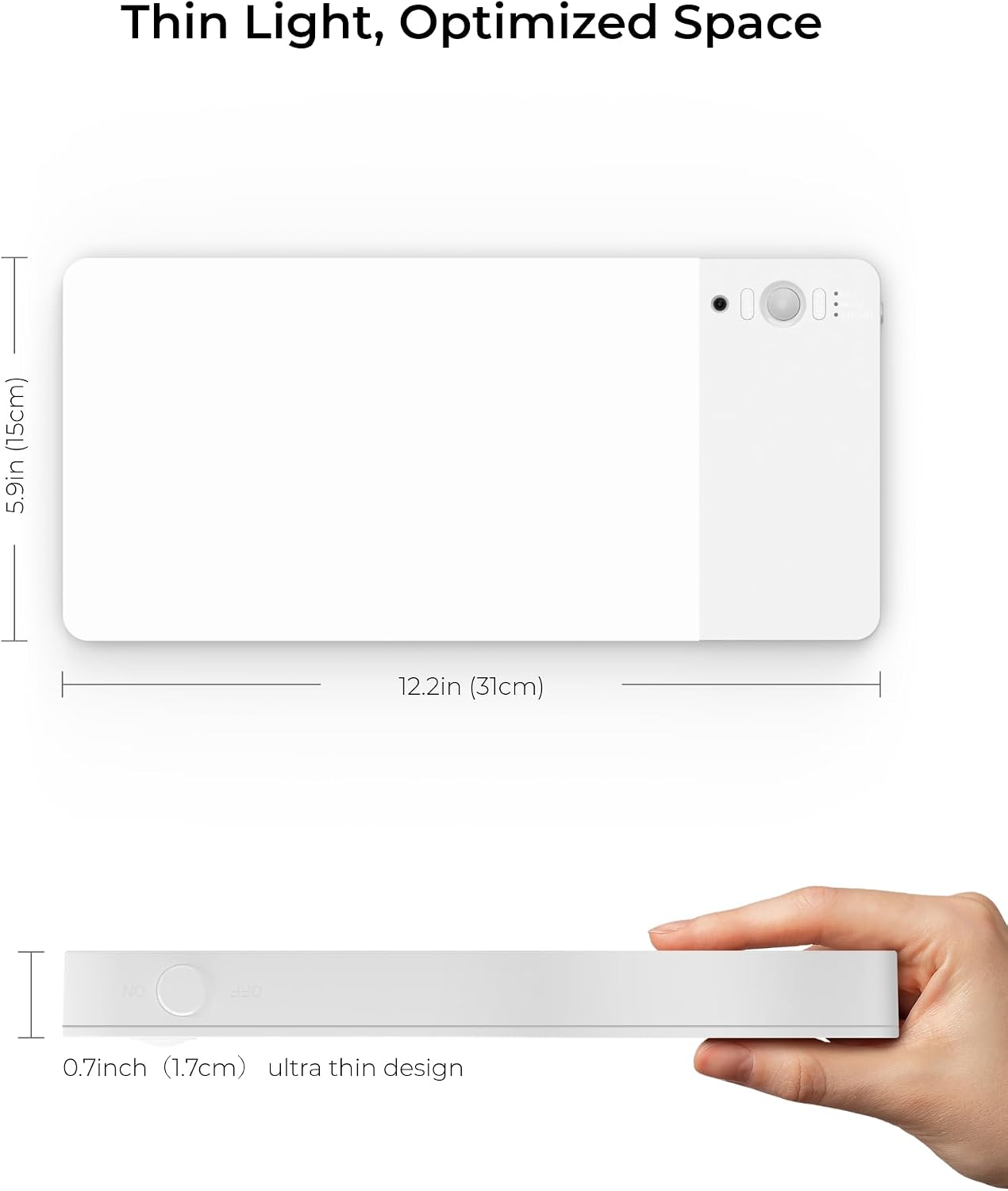 FULEN Rechargeable Motion Sensor Ceiling Light Upgraded,Closet Light with 12000mAh Battery, LED Shower Lights, Ceiling