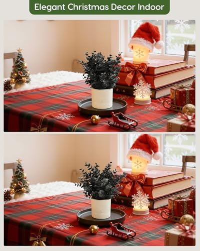 Velener 2 PCS Small Fake Eucalyptus Plant Halloween Artificial Potted Plants Indoor for Christmas Decor Indoor