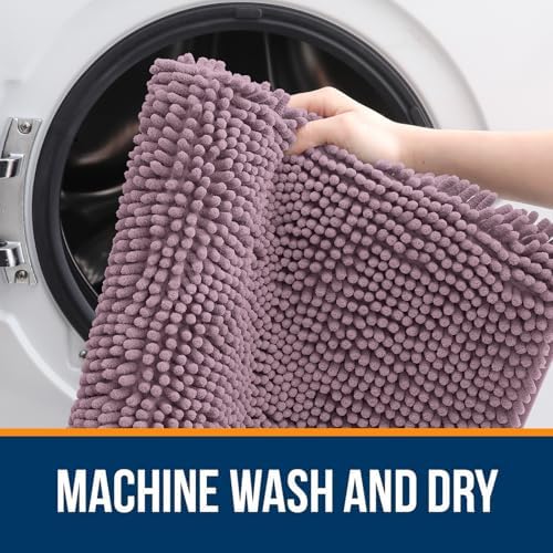 OLANLY Bathroom Rugs 35x24, Extra Soft Absorbent Chenille Bath Rugs