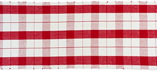 DII Christmas Basics Cotton Holiday Tabletop Collection, Table Runner, 13x72, Red Tinsel