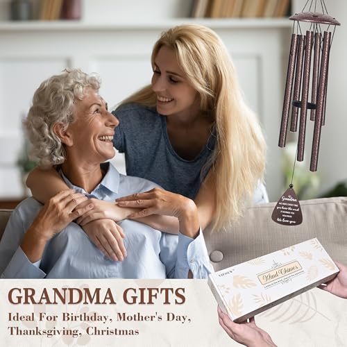 Gifts for Grandma, 32" Bronze Wind Chimes, Grandma Birthday Gifts