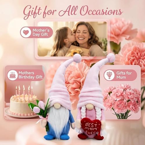 Lovinland Mothers Day Decorations - Gnomes Decor for Mother's - Gifts for Mom Who Have Everything for Christmas, Birthday - Valentines Day Gifts for Mama & Father from Daughter, Son