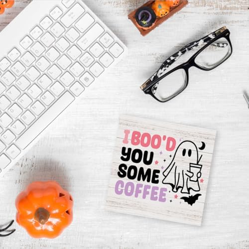Halloween Ghost Coffee Sign Decor Decorations