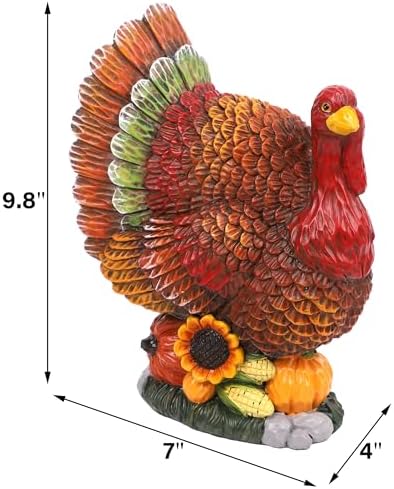 winemana Thanksgiving Turkey Decorations Indoor Resin Figurines Table Decor