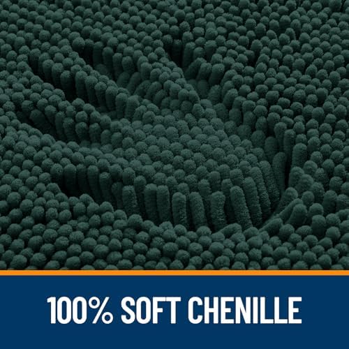 OLANLY Large Bathroom Rugs 44x32, Extra Soft Absorbent Chenille Bath Rugs