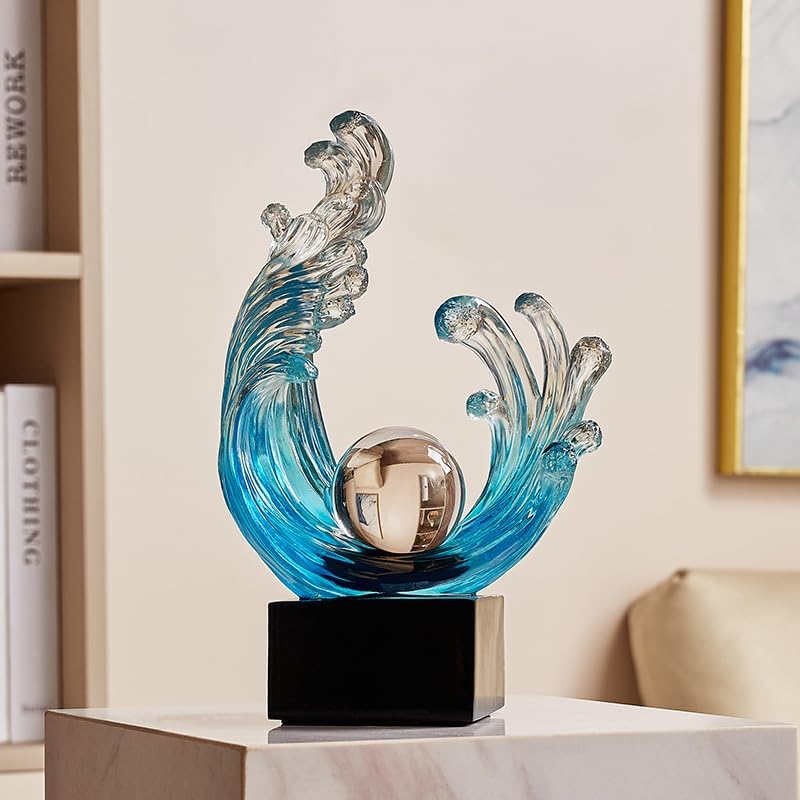 Modern Abstract Decorative Style Statue / A / Light-blue