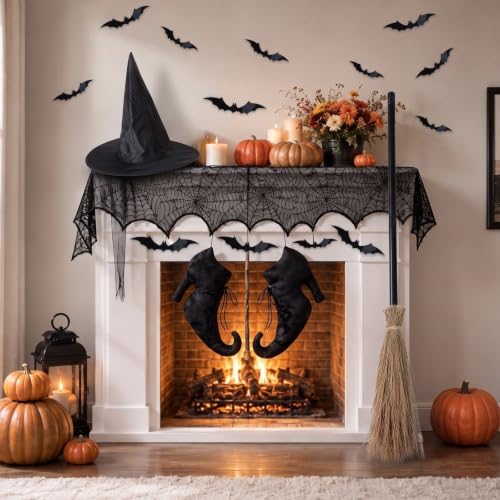 Chalyna Halloween Witch Decorations, 31 Pcs Gothic Witch Boots Decor Set