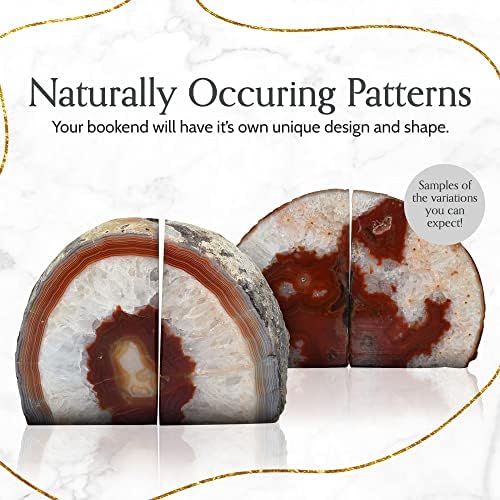 Agate Bookends / A Quality Geode / Brown / A Grade 2 - 3 Lbs
