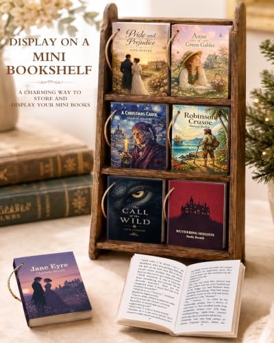 Mini Book Advent Calendar 2026 for Book Lovers, 24 Christmas Ornaments