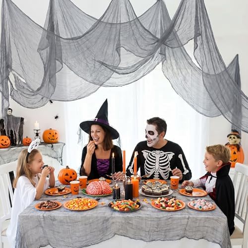 300'' x 39'' Large Halloween Scary Gauze, Spooky Cloth Party Decoration