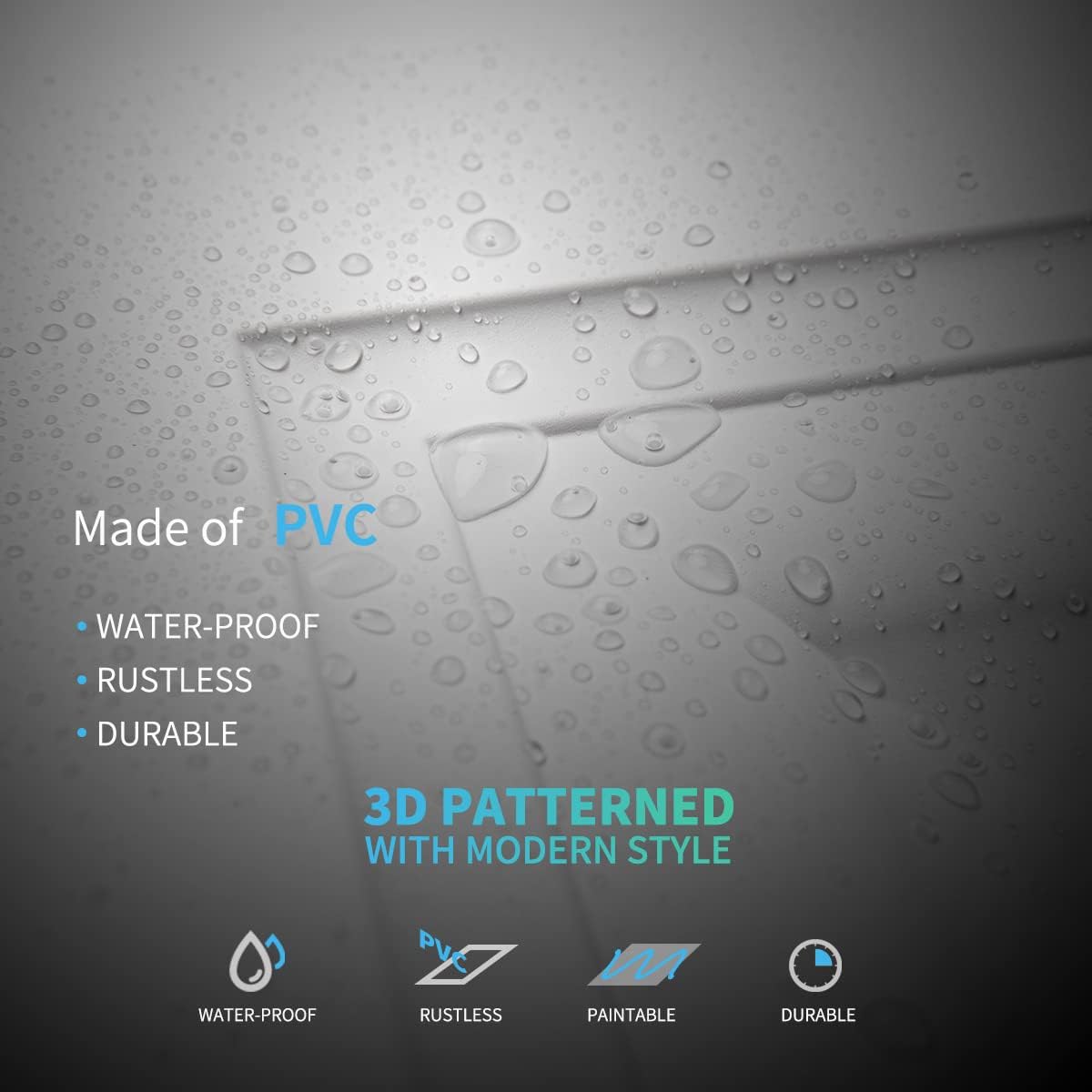PVC Ceiling Panel in. / 24*24 / White / 24 x 24 / Set of 24