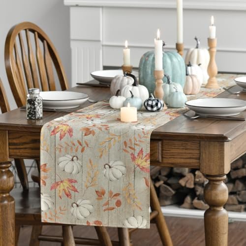Artoid Mode 210 GSM Fall Table Runner Home Party Decor 13x108 Inch