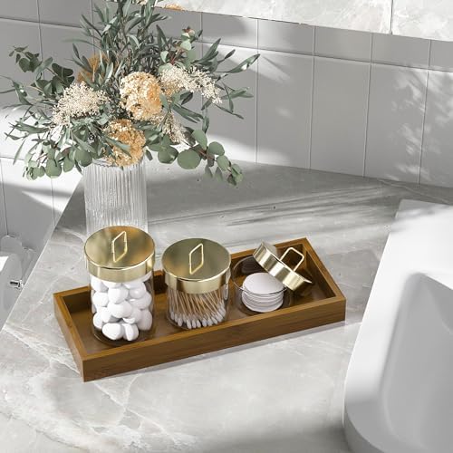 Candle / Decorative Tray / 11.3 x 4.4 x 1.1 / Brown