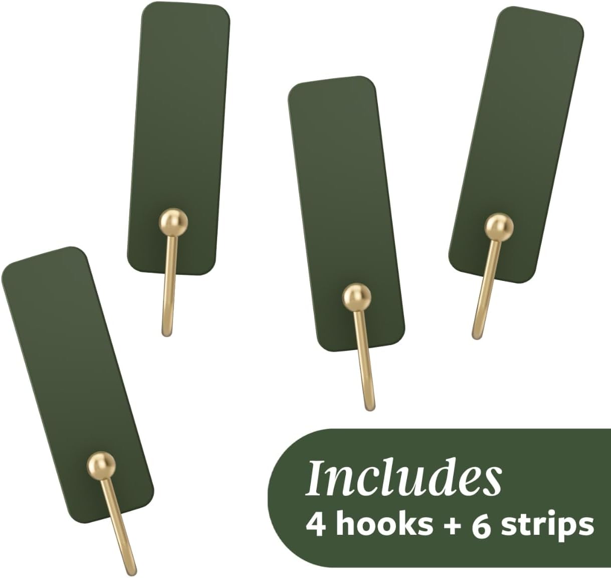 4 Hooks / Medium Wire Hook / Rosemary