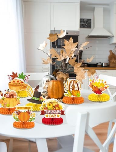 Thanksgiving Table Decorations, 9 Pcs, Fall Table Decor