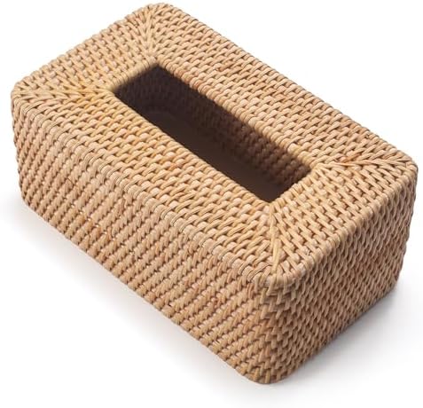 Rattan Tissue Box Cover / Natural