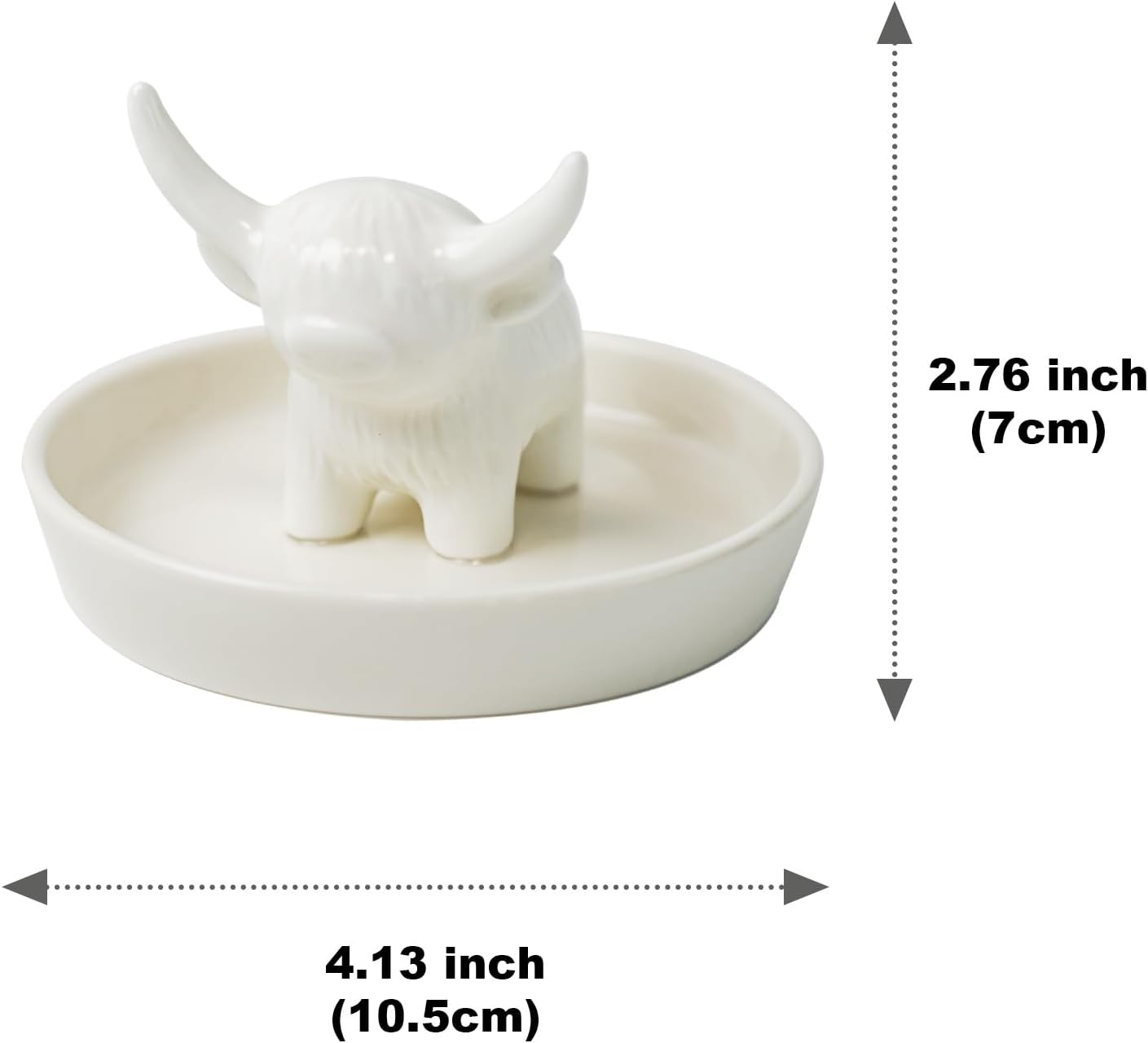 Ceramic Highland Cow Ring Holder