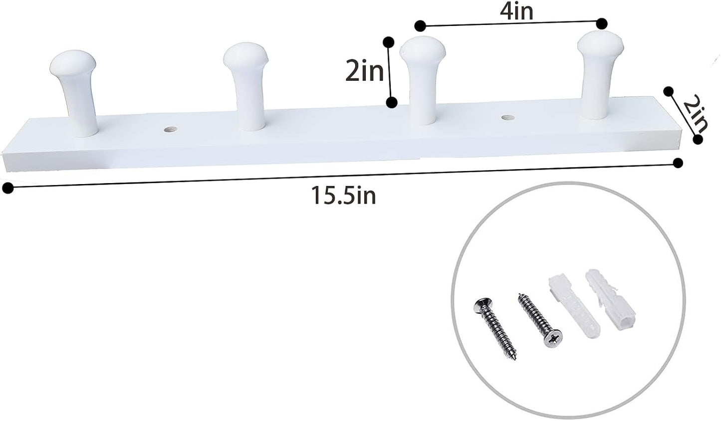 Wall-Mounted Hook Coat and Hat Rack