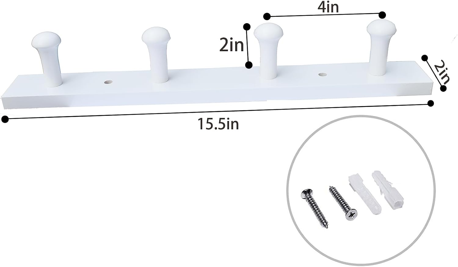 Wall-Mounted Hook Coat and Hat Rack