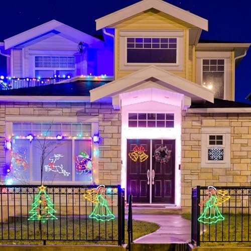 TRWYMZ Christmas Decorations - 16" Christmas Window Silhouette Lights