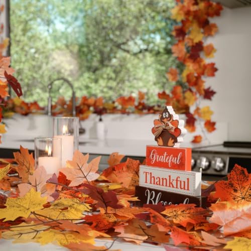 CQURE 8 Pack Fall Garland, Total 63Ft Artificial Autumn Maple Leaves Garland Hanging Vines, Thanksgiving Halloween Harvest Decor for Fireplace Mantle Table Indoor Outdoor