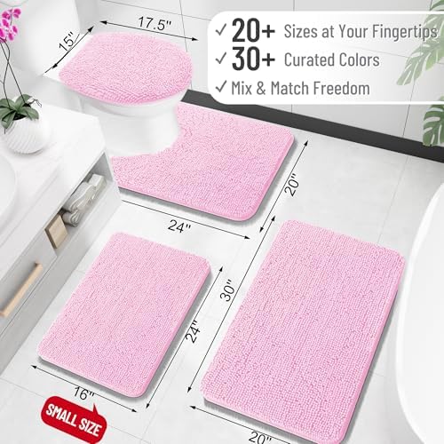OLANLY Bathroom Rugs 35x24, Extra Soft Absorbent Chenille Bath Rugs