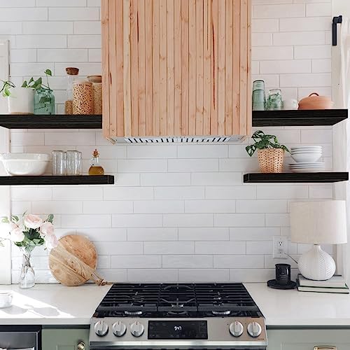 QEEIG Floating Shelves for Wall Small Shelf (Black, Set of 4, 15.7" x 6.7")