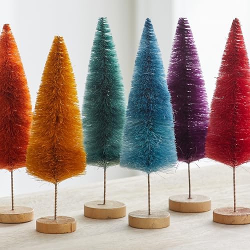 Bottle Brush Trees Set of 6 Multicolor (Multicolor)