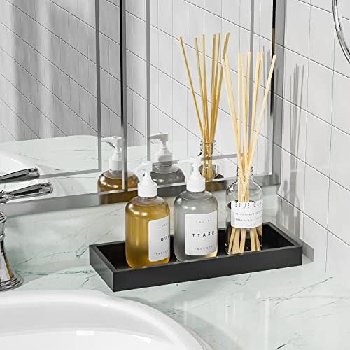 Bamboo Kitchen Tray / 11.3 x 4.4 x 1.1 / Black