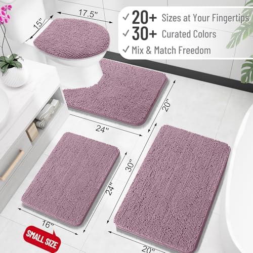 OLANLY Bathroom Rugs 35x24, Extra Soft Absorbent Chenille Bath Rugs