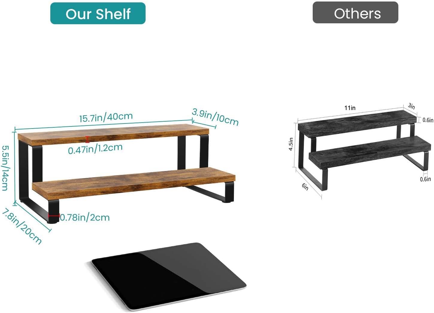 Wooden Display Riser Stand / 2 Tier