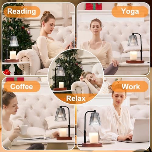 Candle Warmer Lamp with Timer Dimmer, Birthday Gifts for Women Mom