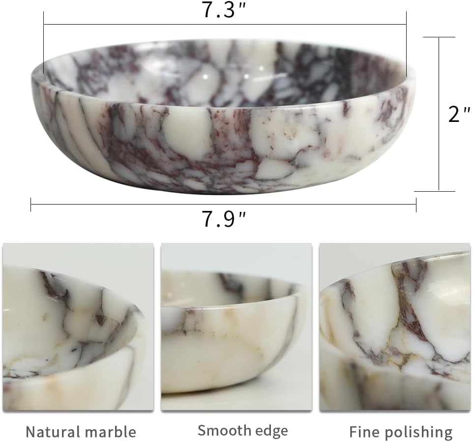 Marble Key Bowl / Calacatta Viola / 7.8 x 1.9