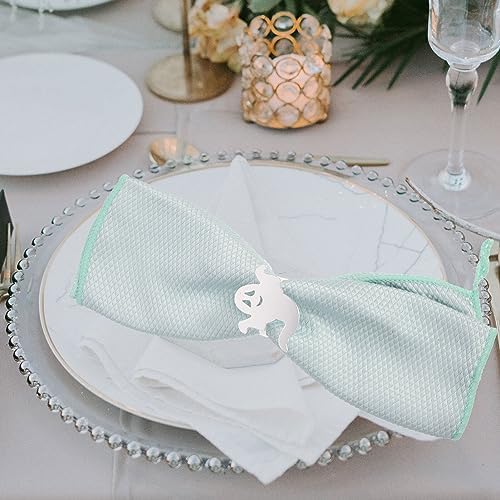 Luxshiny 4pcs Halloween Ghost Napkin Alloy Napkin Holders for Festive Dining Table Decor Creative Ghost-Shaped Tableware for Halloween Parties Gatherings