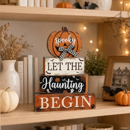 Halloween Pumpkin Decor Indoor, Halloween Decorations for Home Kitchen