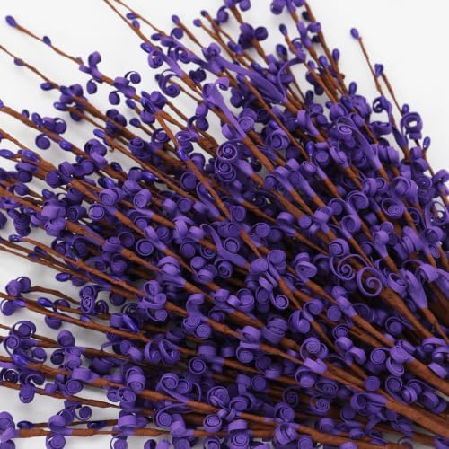 12Pcs Artificial Jasmine Flowers,21.6" Fake Branches for Home Valentine St. Patrick Independence Halloween Fall Christmas Party Decor,Purple