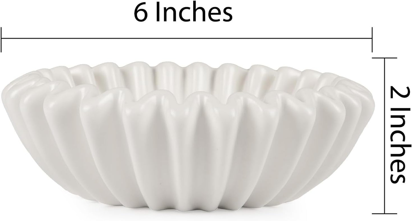 Small Ceramic Bowl Decorative Bowl / 6 Inches / Ivory