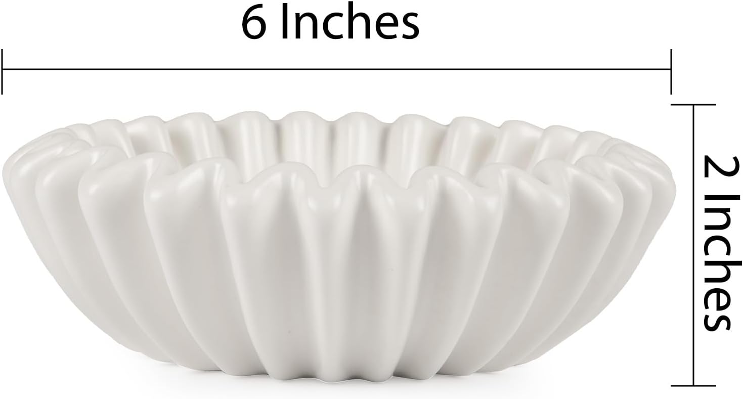 Small Ceramic Bowl Decorative Bowl / 6 Inches / Ivory