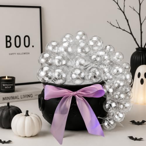 AYGXU Halloween Decorations Indoor,Black Witches Cauldron,Halloween Party Decorations,Plastic Cauldron Pot,Bubble Witch Cauldron DIY Set for Kitchen Table Decor