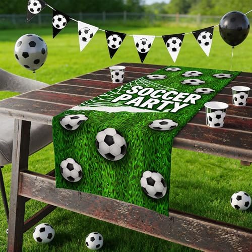 World Game Cup Decorations 2026 - Soccer Game Day Table Runner | Soccer Party Decorations Favors Supplies Merchandise Decor for Birthday Kitchen Dining Room Home