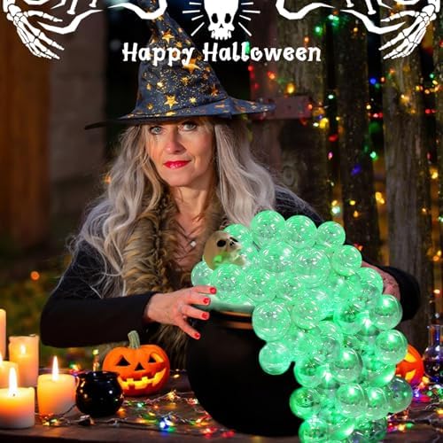 50pcs Iridescent Ornaments Balls for DIY Halloween Bubble Cauldrons